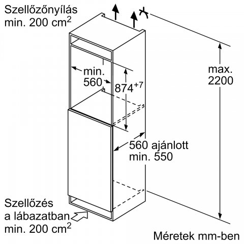 Bosch GIV21AFE0 beépíthető fagyasztószekrény, 96 liter, E - Beépíthető hűtő, fagyasztó, borhűtő