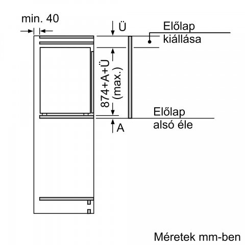 Bosch GIV21AFE0 beépíthető fagyasztószekrény, 96 liter, E - Beépíthető hűtő, fagyasztó, borhűtő