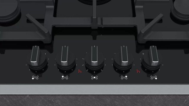 Neff T27TA69N0 N90 üvegkerámia gázfőzőlap 75cm, fekete - Gázfőzőlap