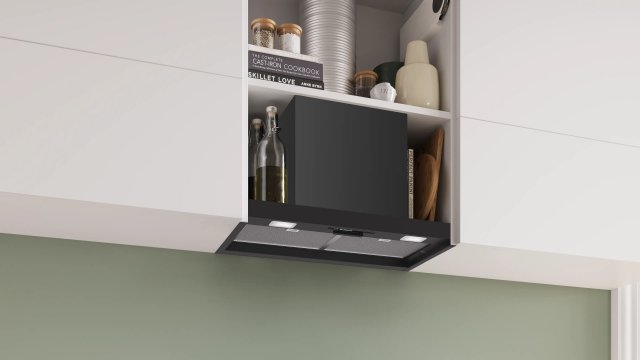 Bosch DBB63BC60 integrált páraelszívó, 60cm, 384m3/h, fekete - Páraelszívó