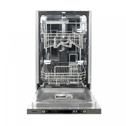 Vivax DWB451072D teljesen integrálható mosogatógép, 10 teríték, 7 program, E - Beépíthető mosogatógép