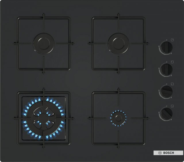 Bosch POH6B6K30 üvegkerámia gázfőzőlap, 60cm, fekete - Gázfőzőlap