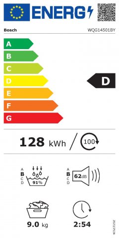 Bosch WQG14501BY Serie 6 hőszivattyús szárítógép, 9kg, D, Self cleaning - Szárítógép