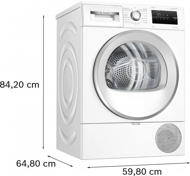 Bosch WTH85293BY Serie 4 hőszivattyús szárítógép, 8kg, Easy Clean, D - Szárítógép