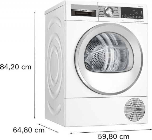 Bosch WQG24591BY Serie 6 hőszivattyús szárítógép, 9kg, Self Cleaning, Autodry - Szárítógép