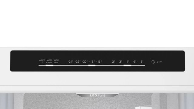 Bosch KGN39LBCF kombinált hűtőszekrény, 260+103 liter, C, Fekete üveg borítású ajtókkal. NoFrost - Szabadonálló hűtő, hűtőszekrény