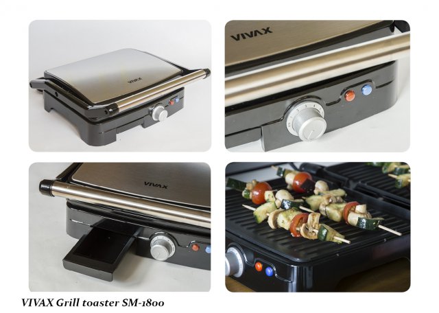Vivax SM-1800 Kontakt grill, 1800W - Grillsütő,Asztali grill,Rezsó,minikonyha